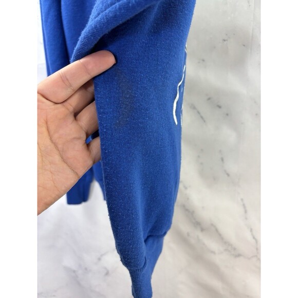 Vintage 1958 Schuz Snoopy Dog Peanuts Blue Sweatshirt Mens M sweater 50s Retro - Picture 6 of 16